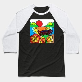 On the beach at sunset,abstract painting Baseball T-Shirt